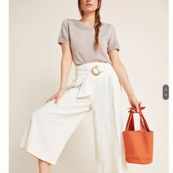 Anthropologie Palm Beach Belted Pants Size 10 New with tags - Picture 15 of 15